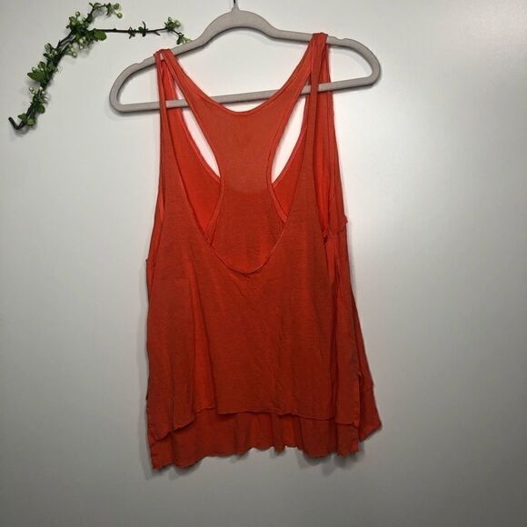 Free People Karmen Sleeveless Layer Tank Top Coral - Picture 11 of 15